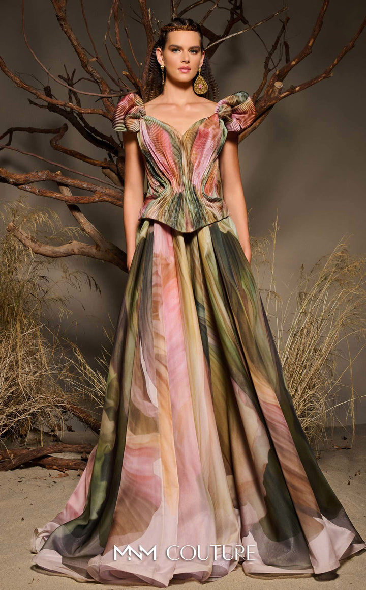 Fouad Sarkis F02981 Off-the-Shoulder Ball Gown Dress