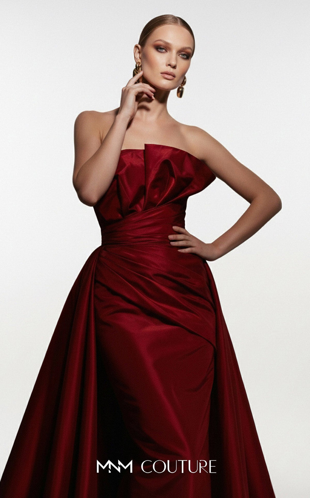 Fouad Sarkis F03006 Sweetheart Sleeveless Corset Bodice Couture Dress
