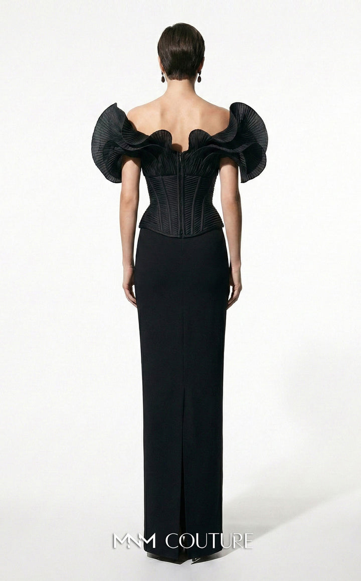 Fouad Sarkis F03032 gown, back and hem vent detail