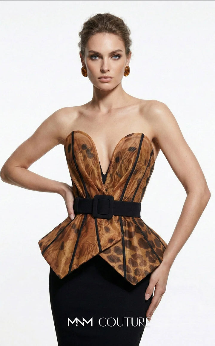 Fouad Sarkis F03035 Strapless Corset Mermaid Couture Dress