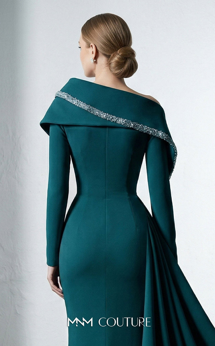 Fouad Sarkis F03038 Single-Shoulder Sweetheart Mermaid Couture Dress