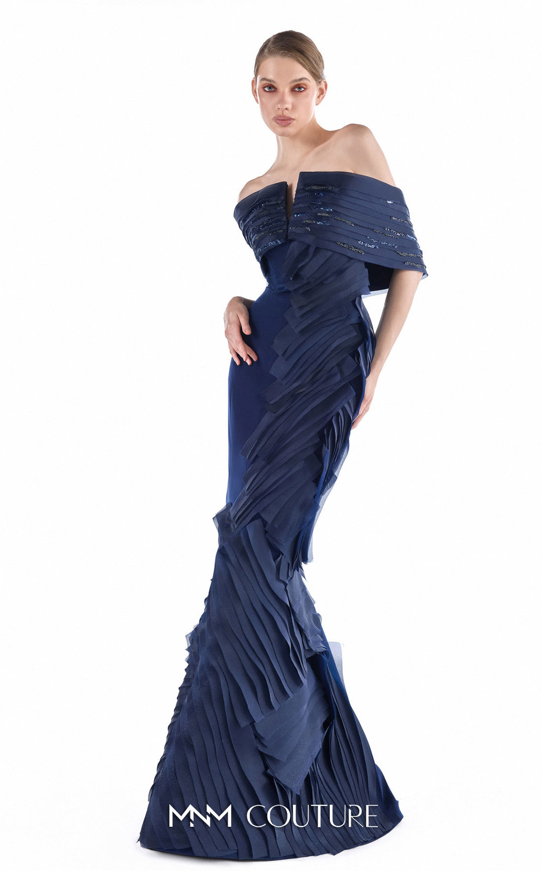 Gaby Charbachy G2227 couture gown, three-quarter view