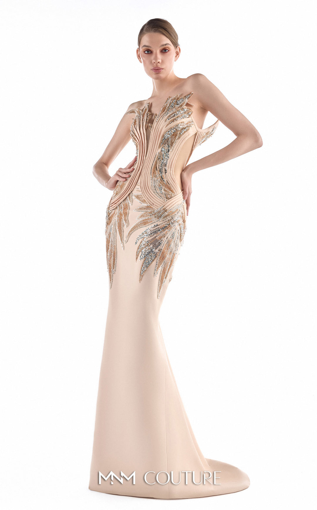 Gaby Charbachy G2229 couture gown, three-quarter view