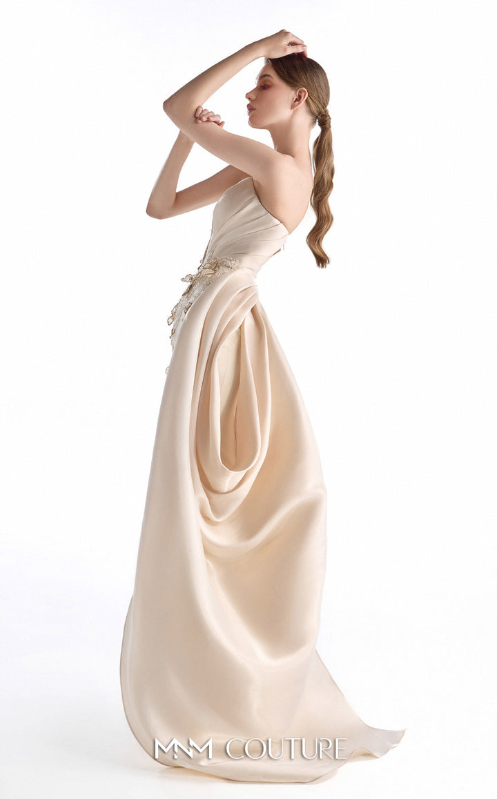 Gaby Charbachy G2248 couture gown, side view with slit