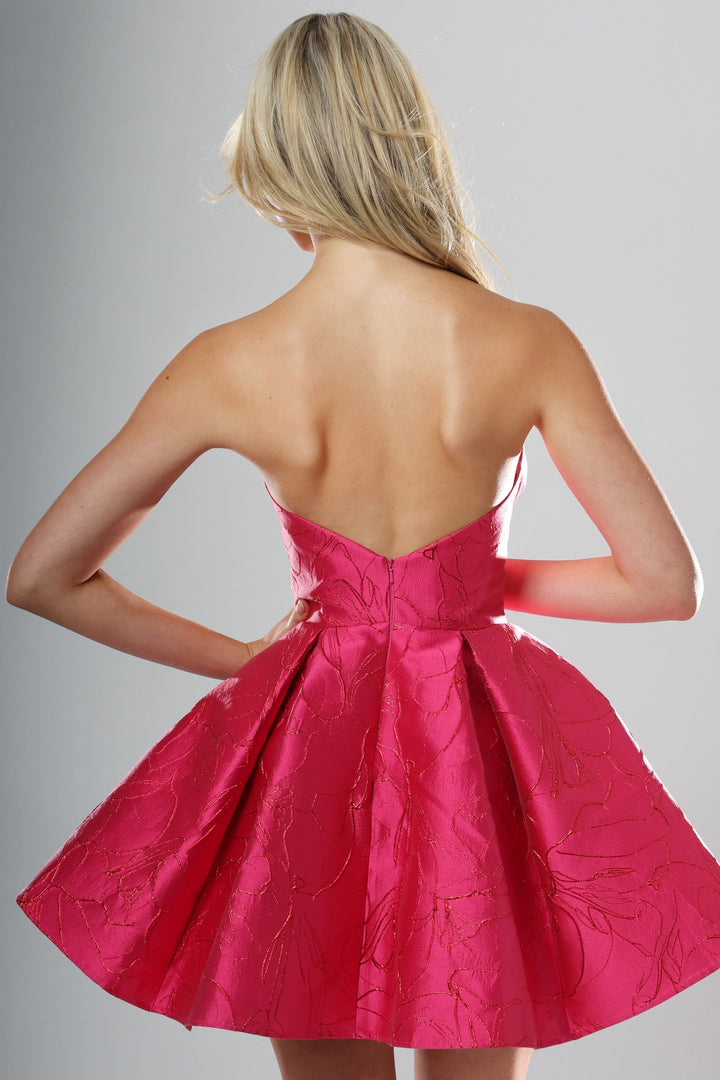 Jovani 52120 Strapless Sweetheart Oversized Bow Homecoming Dress
