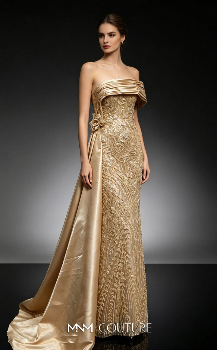 MNM Couture M1313A Sleeveless Sheath Couture Dress
