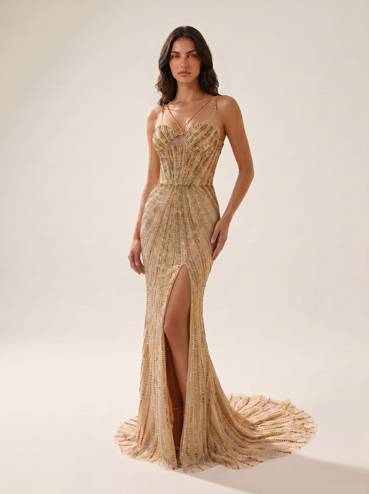 Modessa Couture MO26724 Sweetheart Neckline Sleeveless Structured Corset Dress