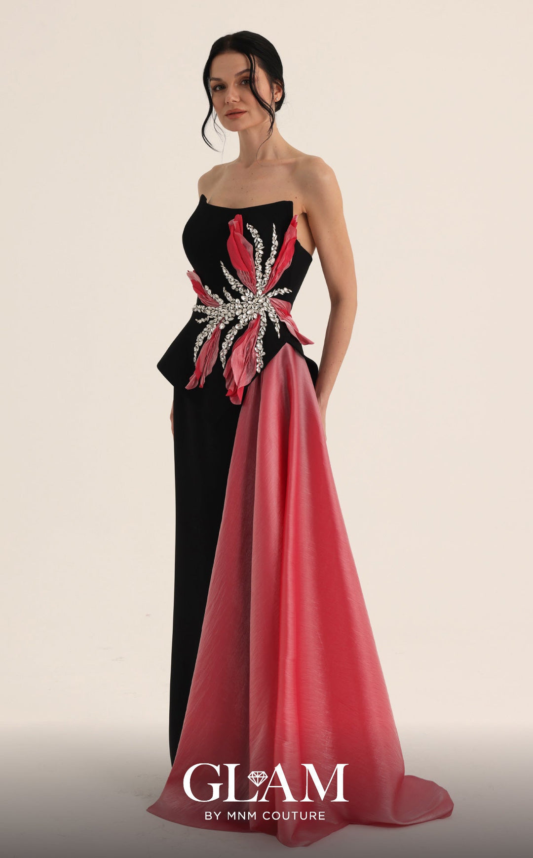 MNM Couture O07806 Strapless Sleeveless Mermaid Couture Dress