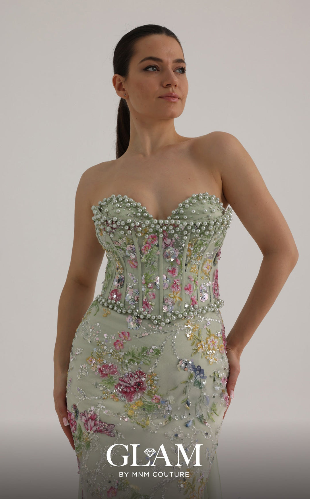MNM Couture O07858 Sweetheart Strapless Sheath Couture Dress