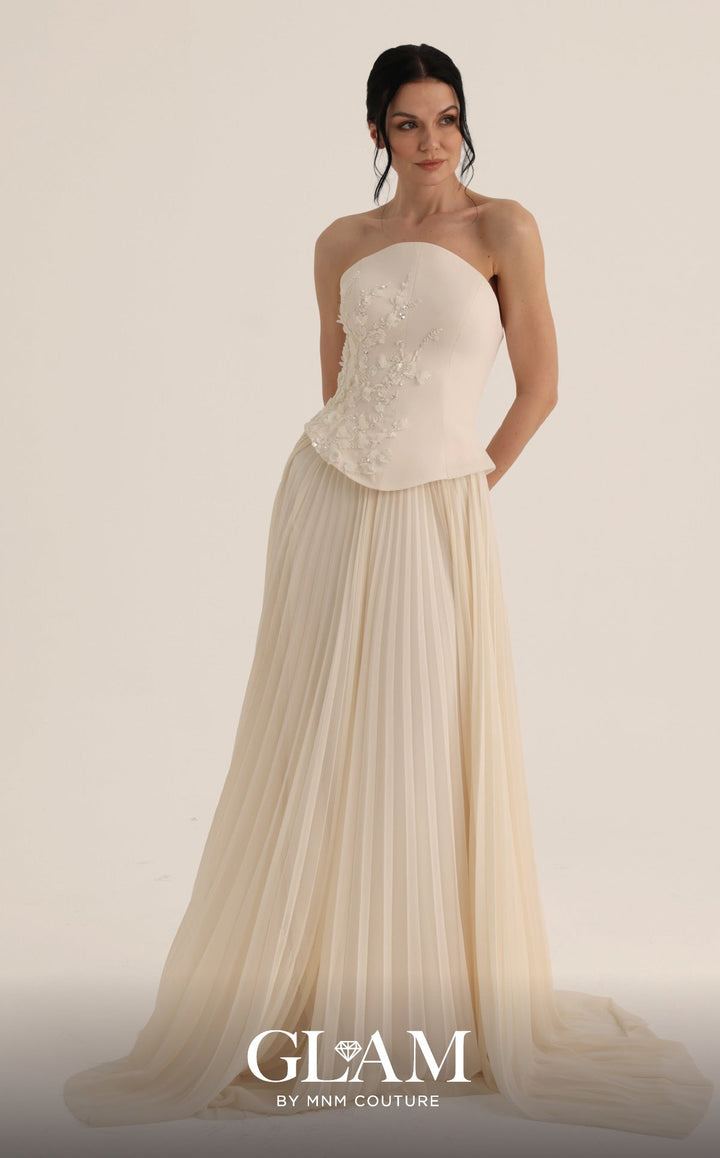MNM O07860 Strapless Corset Couture Dress