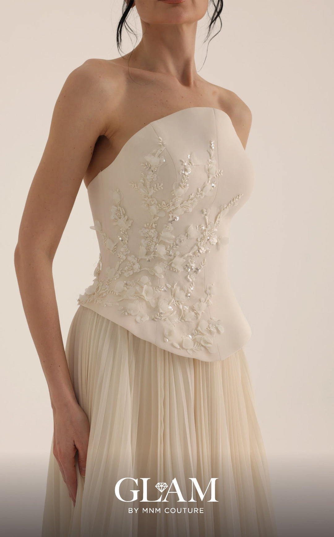 MNM O07860 Strapless Corset Couture Dress