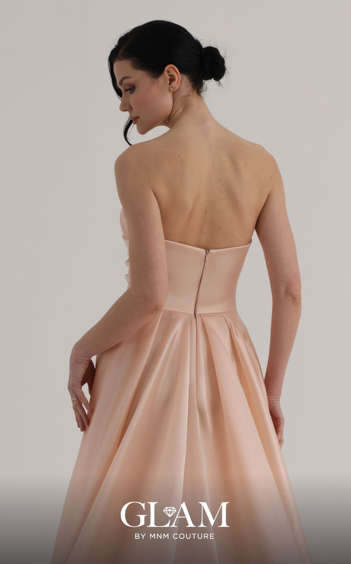 MNM Couture O07863 Strapless Sleeveless A-Line Couture Dress
