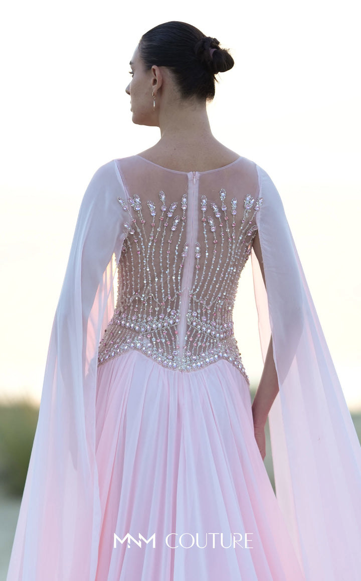 MNM Couture O09004 evening gown, back view
