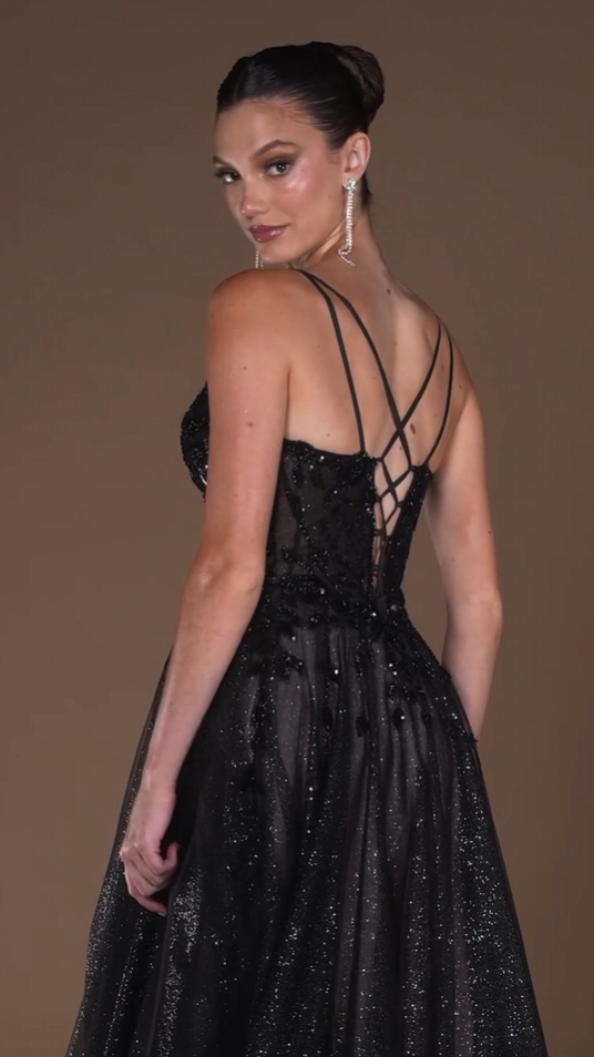Ladivine CD2412 Sweetheart Corset A-Line Dress