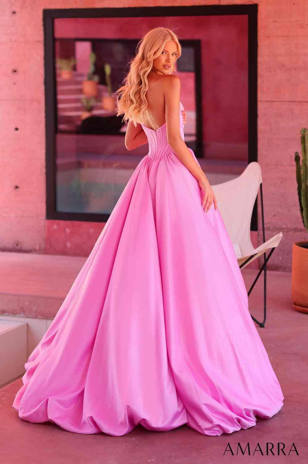 Amarra 89896 full skirt prom ball gown back view