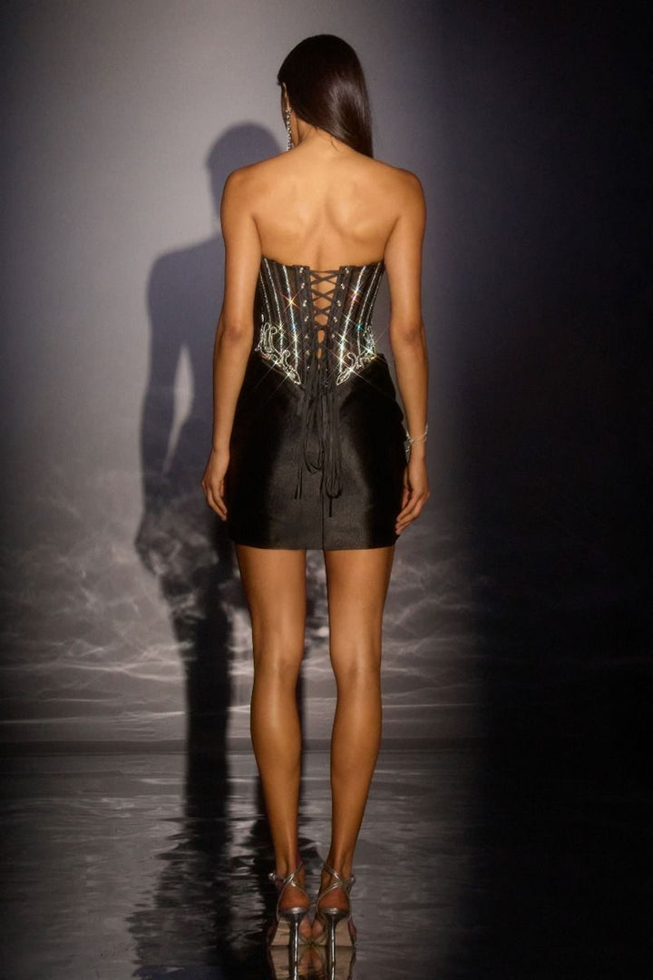 Ladivine CD645 Strapless Sweetheart Corset Mini Dress