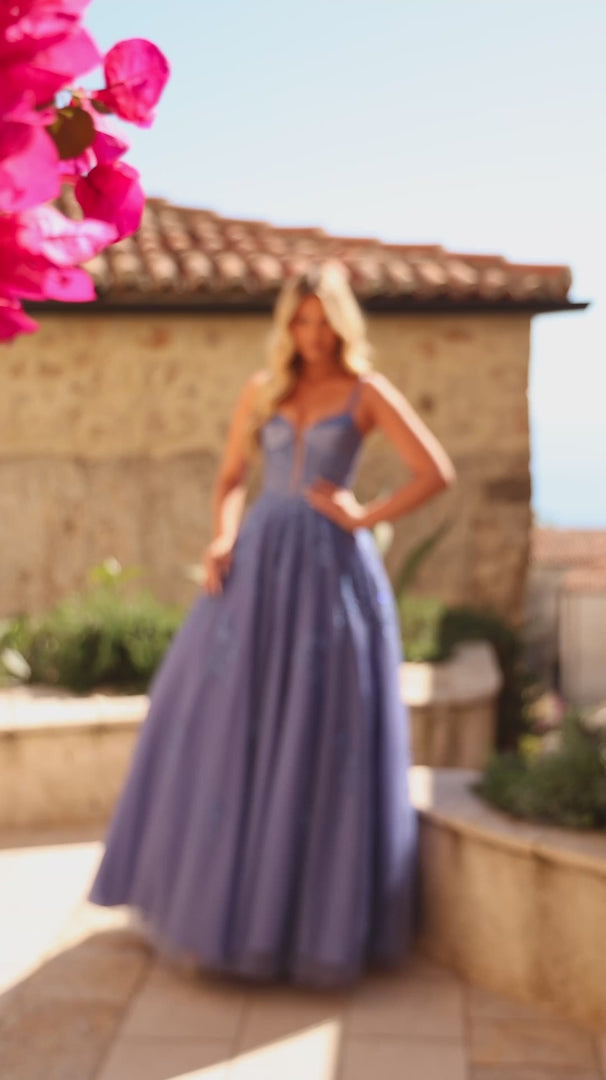 AMARRA 89493 Lace-Up Corset Ball Gown Prom Dress 2026
