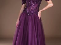 Ladivine CD657 Off-Shoulder Embellished Corset A-Line Ball Gown with Lace-Up Back