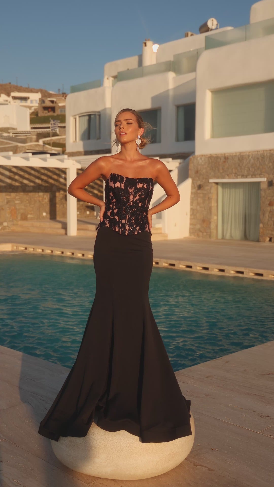 Portia and Scarlett PS26301E Strapless Sleeveless Corset Prom Dress 2026