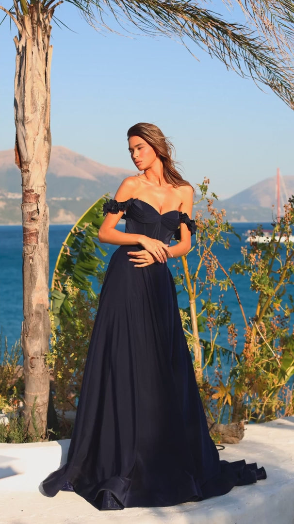AMARRA 89441 Off-Shoulder A-Line Prom Dress 2026