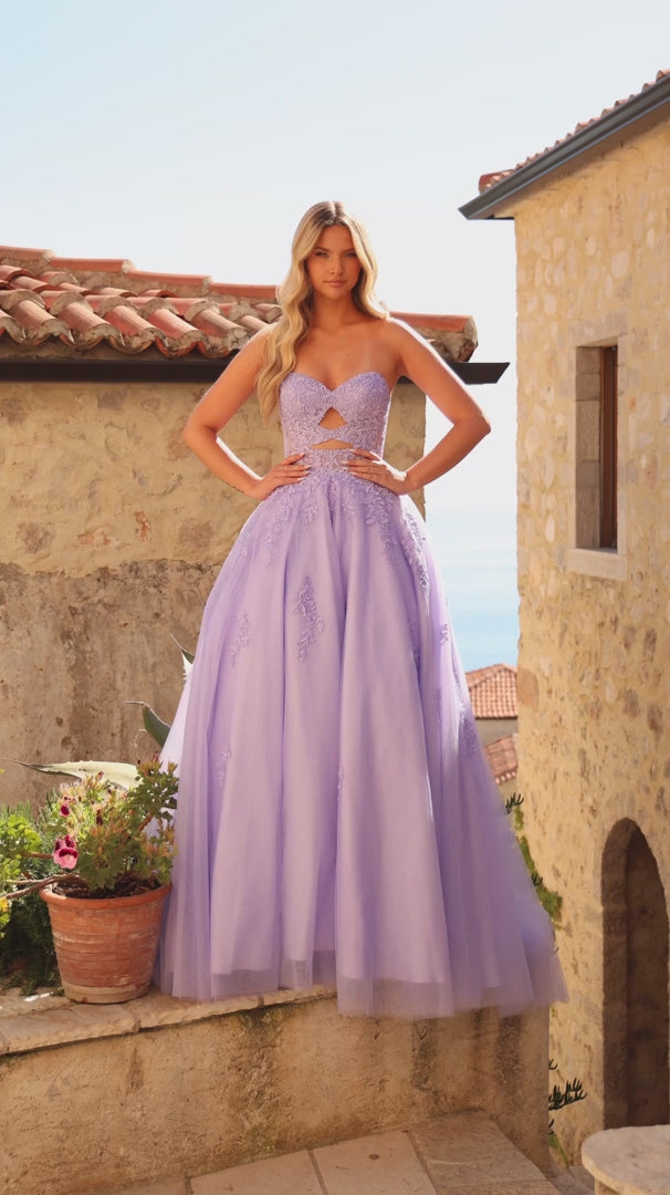 AMARRA 89357 Embellished Strapless Prom Dress 2026