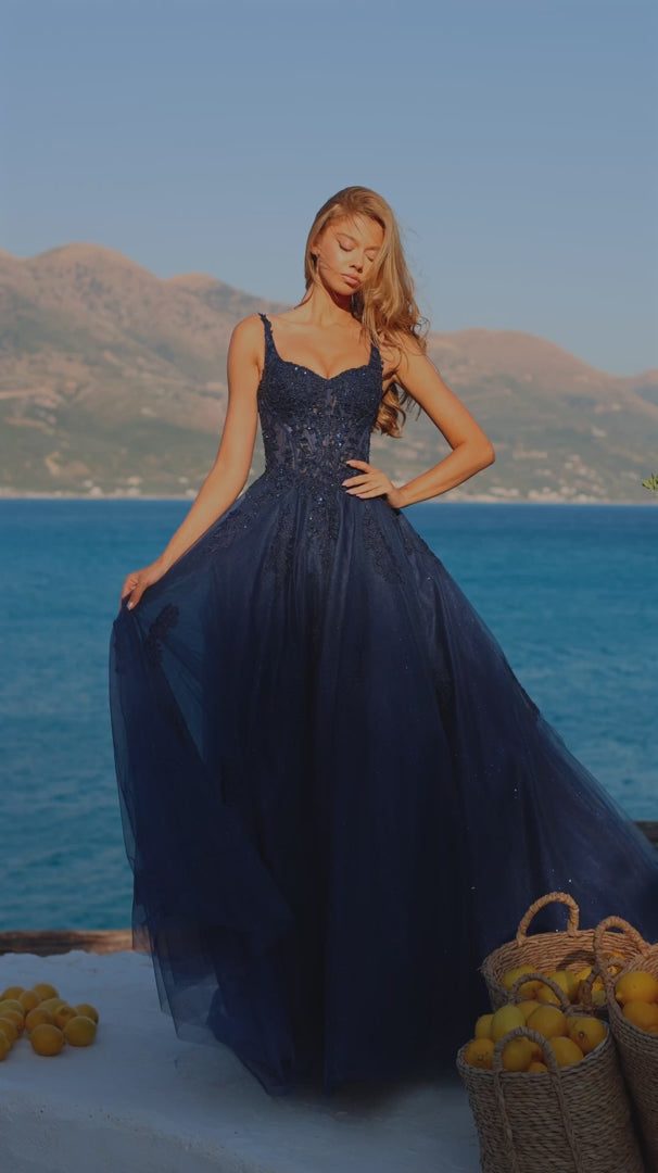 AMARRA 89429 Beaded Lace Corset Prom Dress 2026