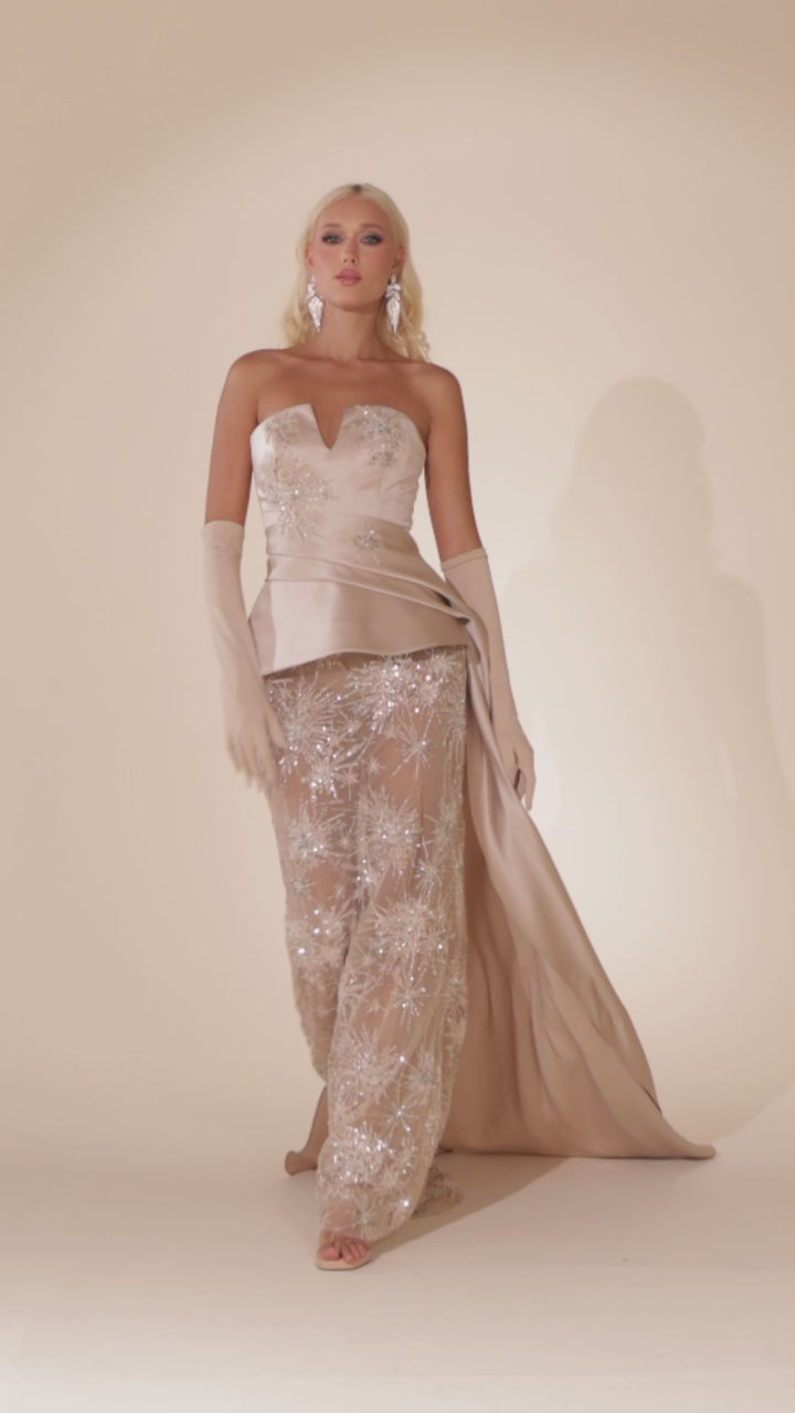 Abdo Aoude D11 Embroidered Couture Dress