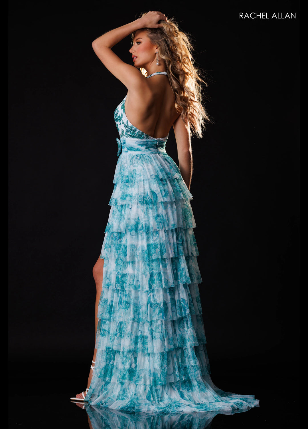 Rachel Allan 70985 Whimsical Fringe Printed Tulle Prom Dress 2026