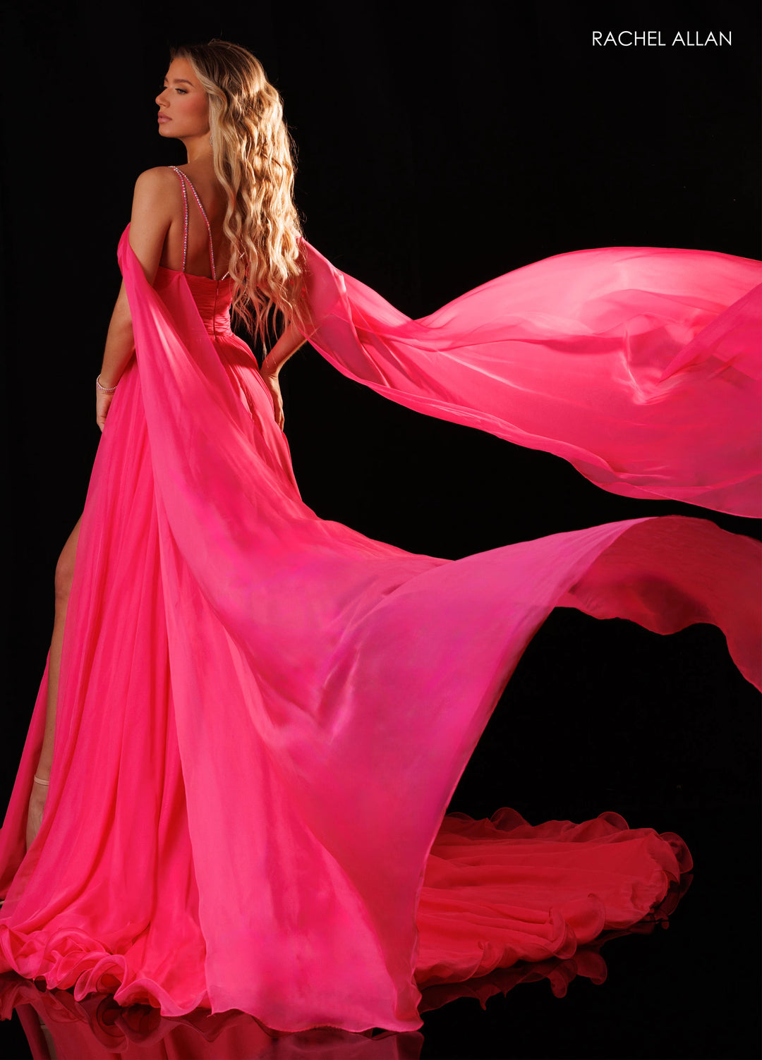 Rachel Allan 50444 Sweetheart Cape Sleeve A-Line Pageant Dress - FOSTANI.com