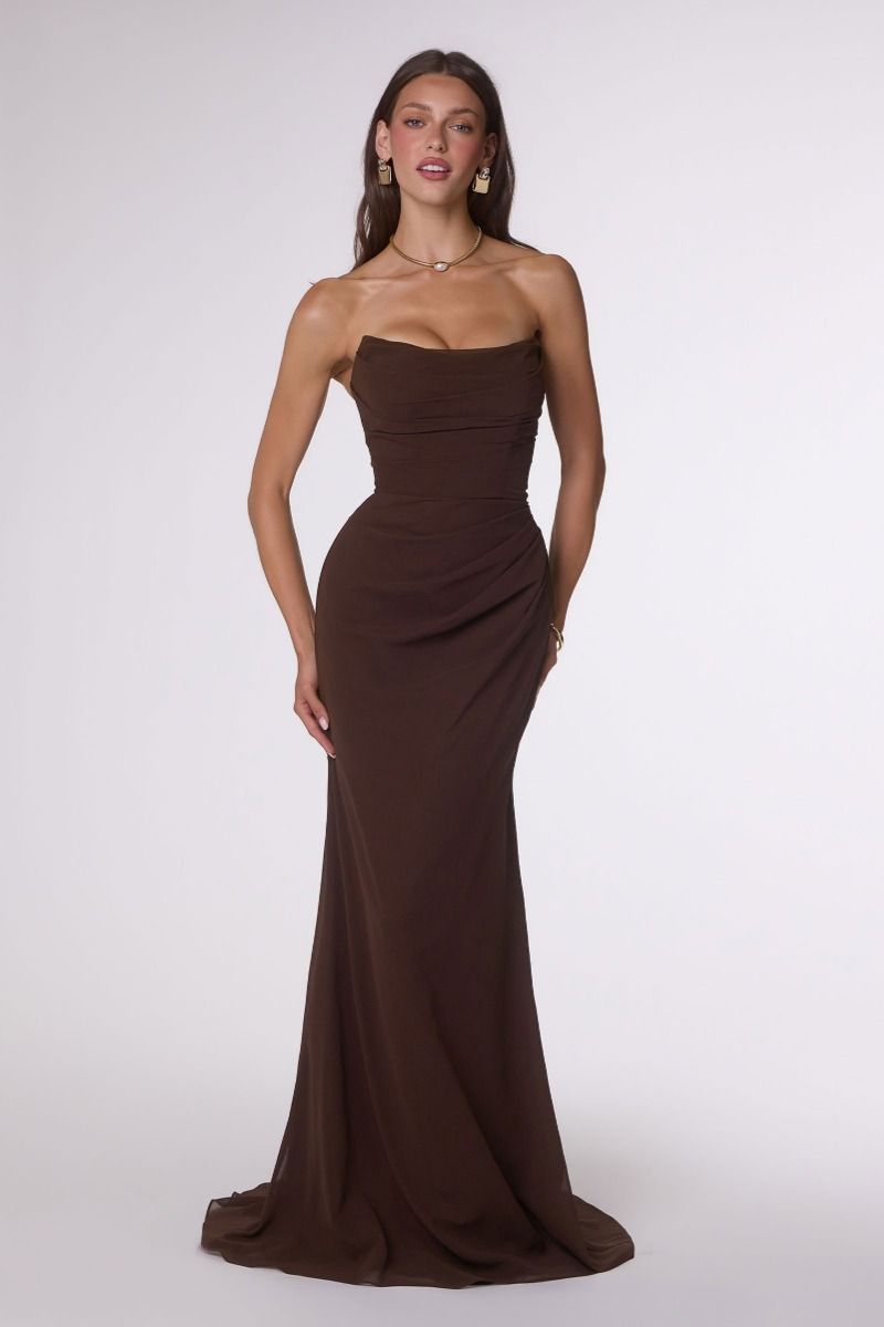 Amoris T702 Strapless Cowl Prom 2026 Dress