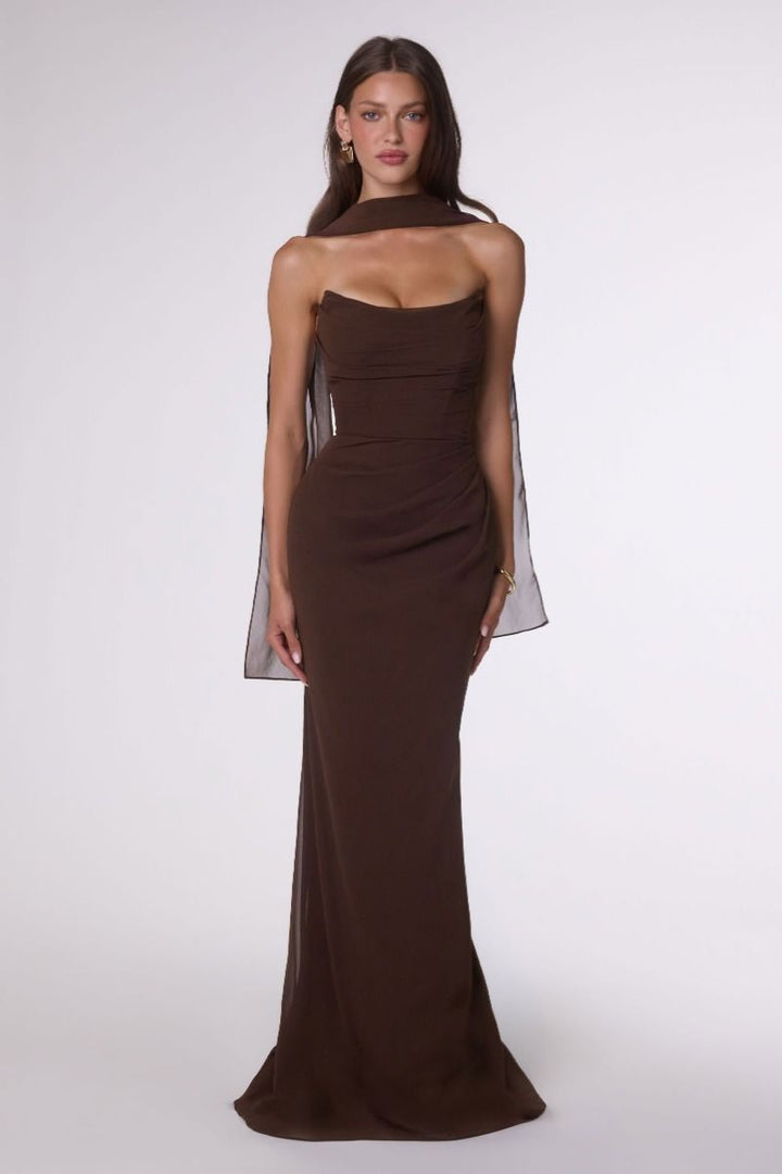 Amoris T702 Strapless Cowl Prom 2026 Dress