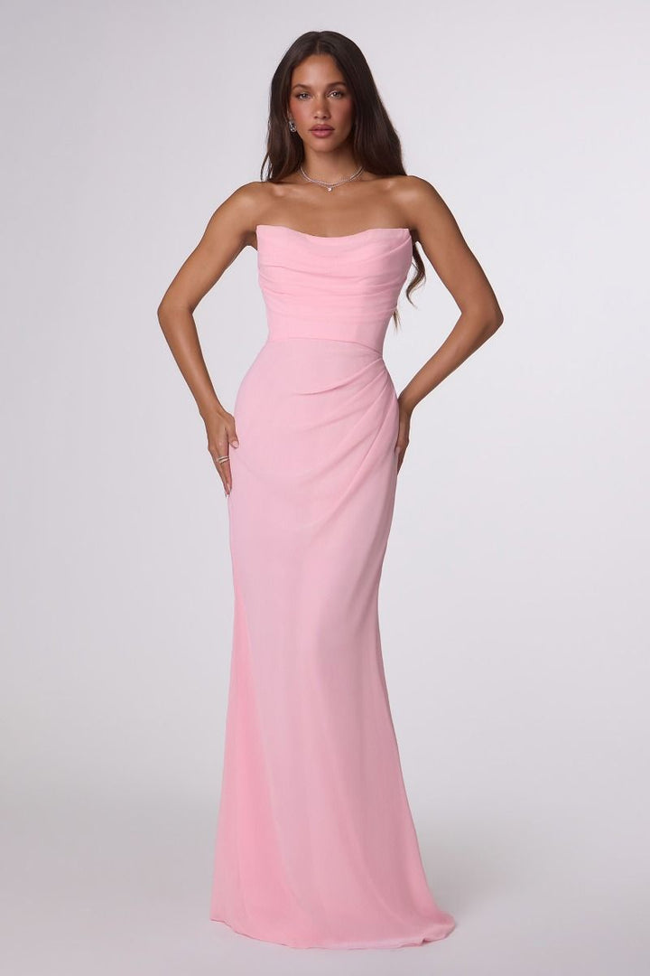 Amoris T702 Strapless Cowl Prom 2026 Dress