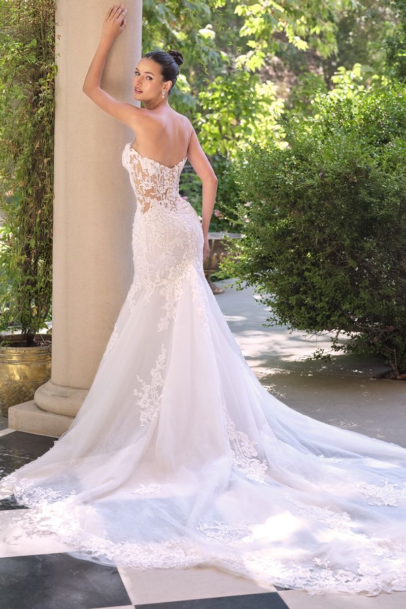 Andrea & Leo Couture WL065 Strapless Detachable Sleeve Structured Corset Dress