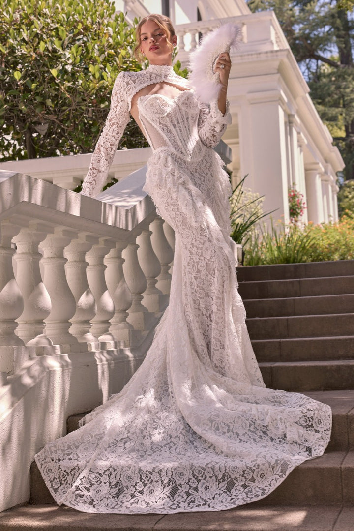 Andrea & Leo Couture WL074 mermaid bridal gown three-quarter view