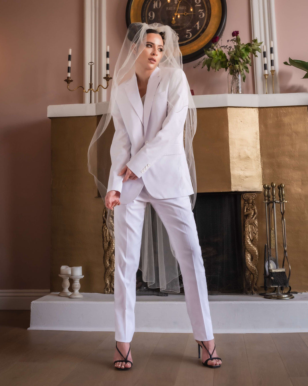 CLEO By Peanut Butter Collection Ramses Chalk White Suit - FOSTANI