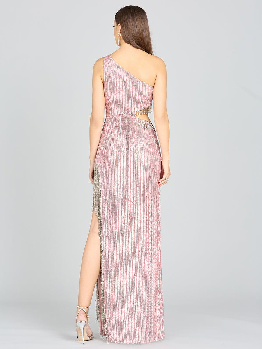 Wendy Beaded Fringe Gown - FOSTANI