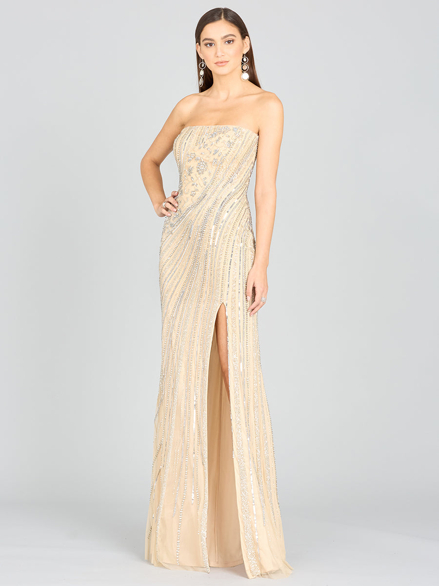 Freddy Strapless Beaded Gown - FOSTANI