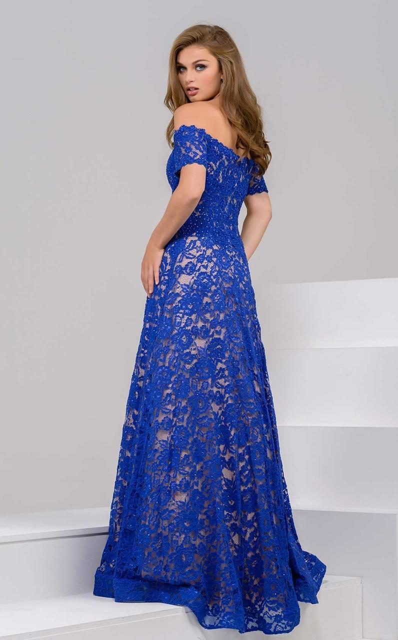 Jovani - 42828 Off-Shoulder Lace Ballgown - FOSTANI