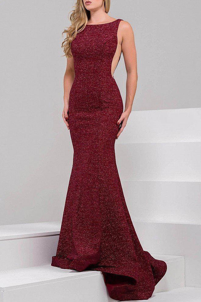Jovani - Glamorous Low Back Prom Dress 45830 - FOSTANI